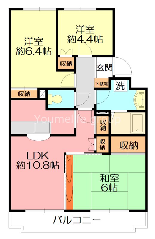 プチフォーレ高森　Ⅰ 102号室 間取り