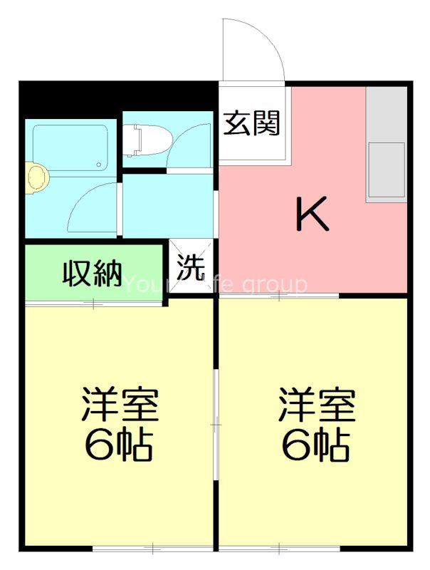 コーポラスエイト 102号室 間取り