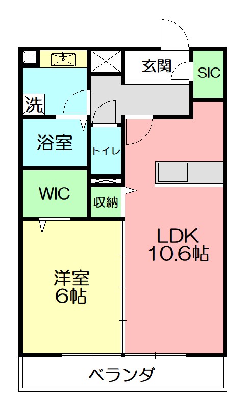 Riverside西湘 103号室 間取り