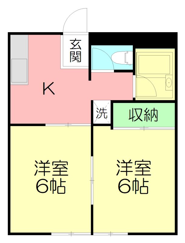 コーポラスエイト 203号室 間取り