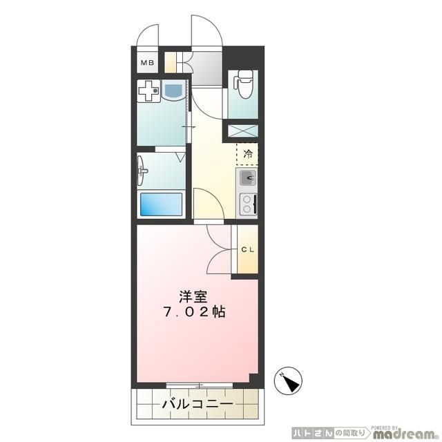 Glycine(グリシーナ) 304号室 間取り