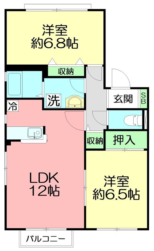 グリーンテラスⅡ 202号室 間取り