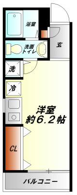 BAAN栄 402号室 間取り