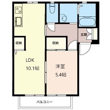 グランドュール 103号室 間取り