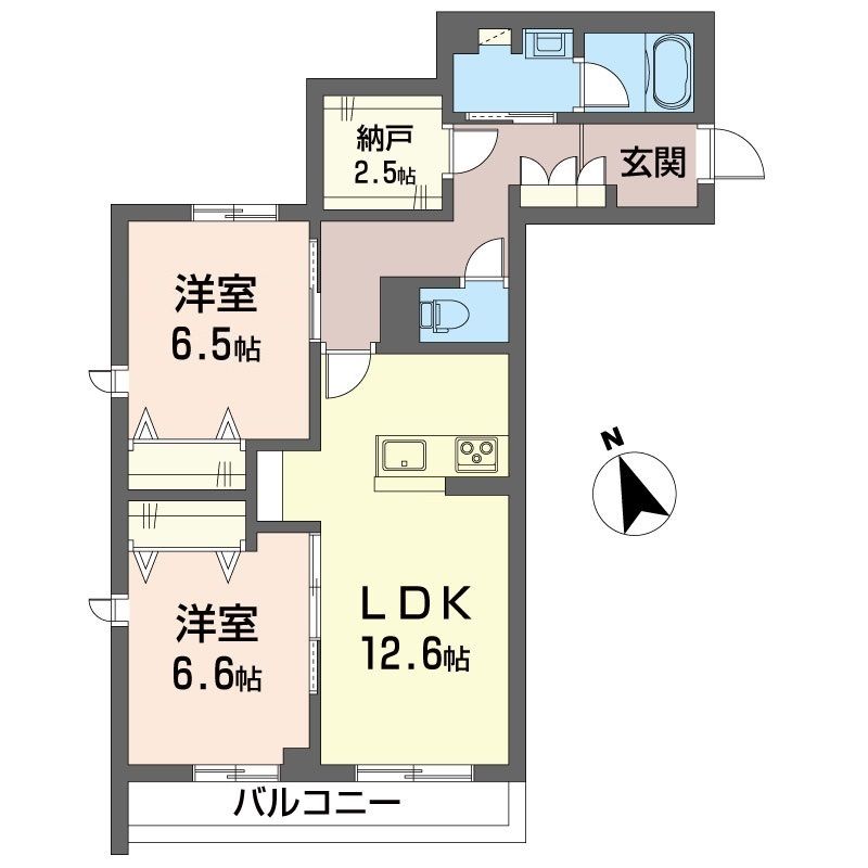 シャーメゾン湘南松が丘Ⅱ 203号室 間取り