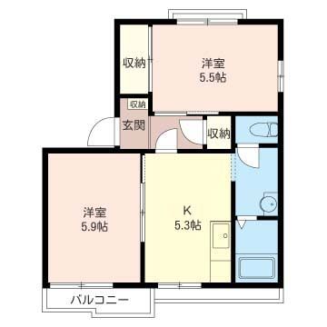 ラミアカーサ茅ケ崎 201号室 間取り