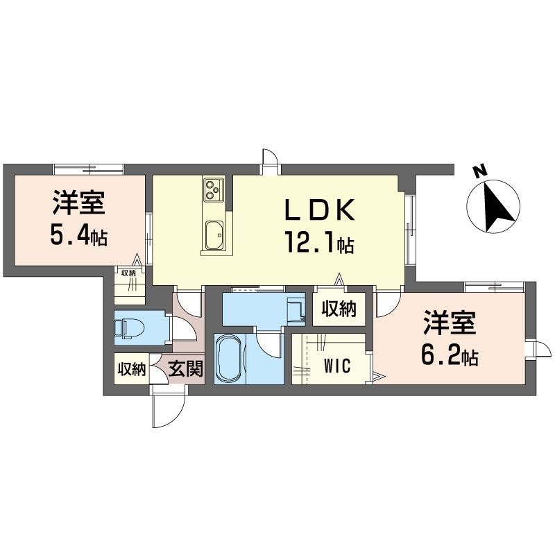 シャンテ　ユーⅠ 101号室 間取り