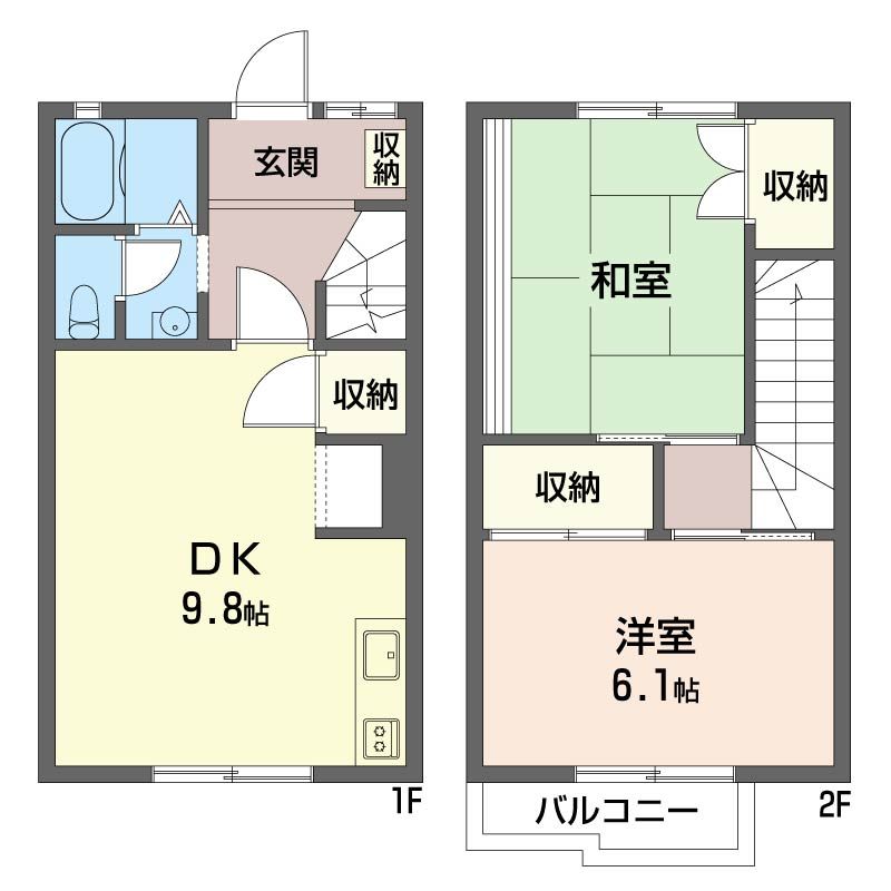 バードヒルズ湘南 B 102号室 間取り
