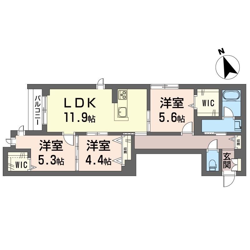 シャンテ　ユーⅠ 202号室 間取り