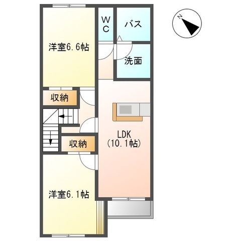 サニーヒル上町屋 202号室 間取り