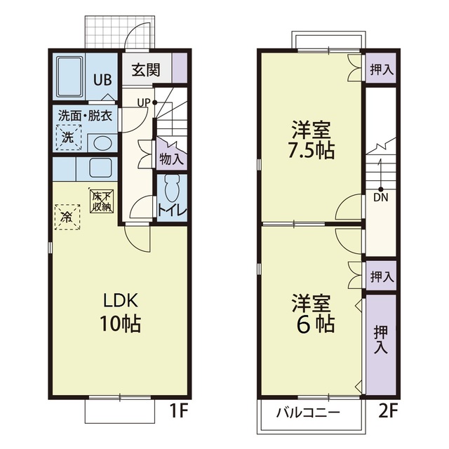 DUPLEX SUZUKI ⅡA 101号室 間取り