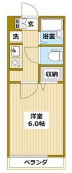 Ｖｉｌｌａ５１０　Ｎｏ．６ 105号室 間取り