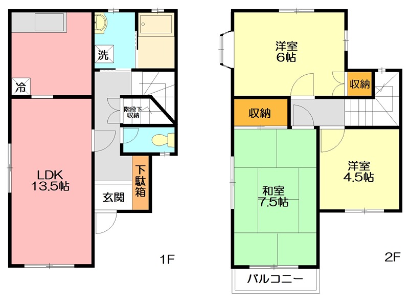 小台　貸家 間取り