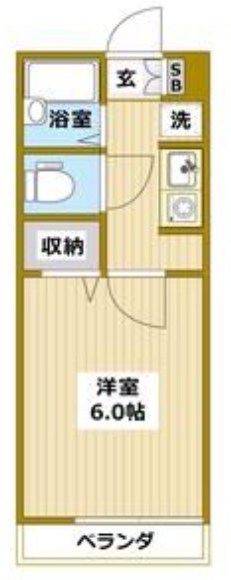 Ｖｉｌｌａ５１０　Ｎｏ．６ 203号室 間取り