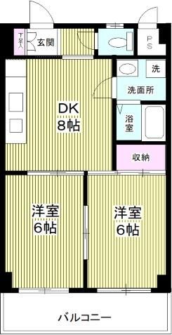 メゾン本厚木 1F号室 間取り