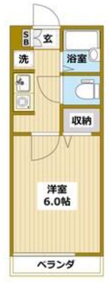 Ｖｉｌｌａ５１０　Ｎｏ．６ 106号室 間取り