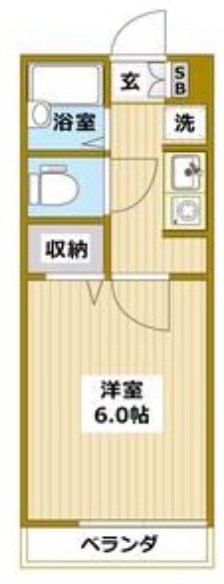 Ｖｉｌｌａ５１０　Ｎｏ．６ 109号室 間取り