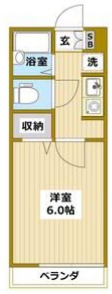 Ｖｉｌｌａ５１０　Ｎｏ．６ 107号室 間取り