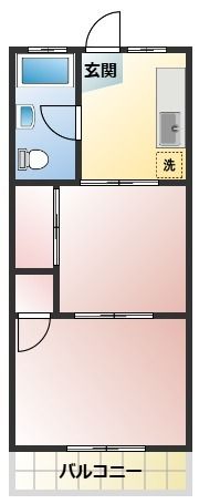 花園コーポ 203号室 間取り
