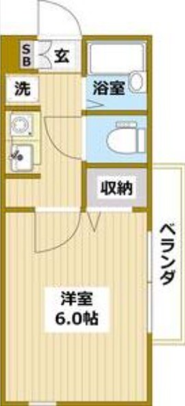 Ｖｉｌｌａ５１０　Ｎｏ．６ 214号室 間取り