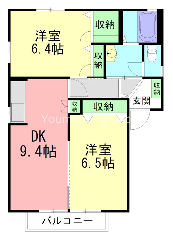 シトロンガーデンC 101号室 間取り