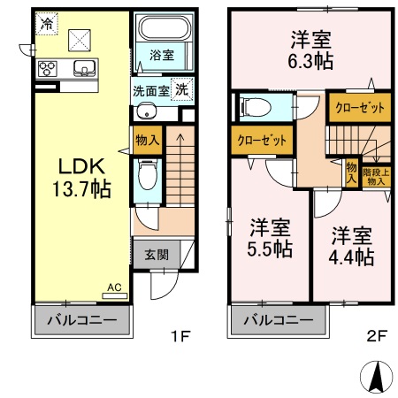 フェリーチェ 101号室 間取り