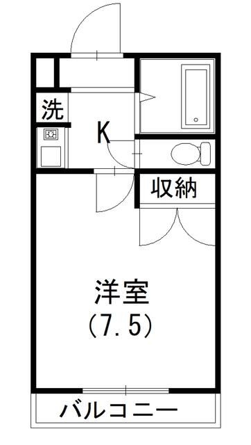 レジデンスジュネス 303号室 間取り