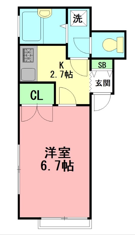 ナイスハイム 102号室 間取り