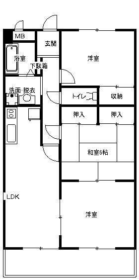 サニーレジデンス平塚Ⅱ 間取り