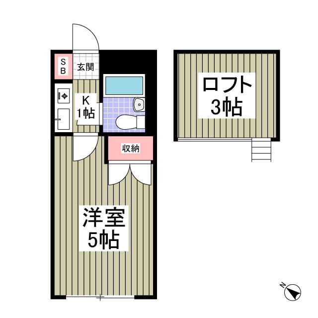 リモード本厚木Ａ棟 106号室 間取り