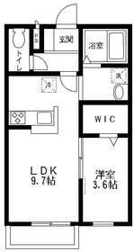 クレール善行 202号室 間取り