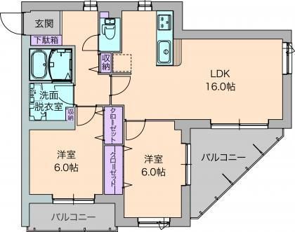 ホワイトアーミン湘南 201号室 間取り