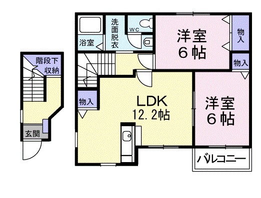 エーデル泉ヶ丘Ｃ 201号室 間取り