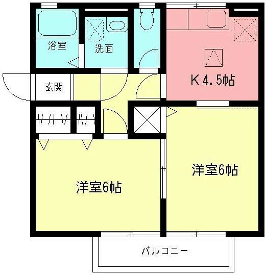 一之崎ハイツ 203号室 間取り