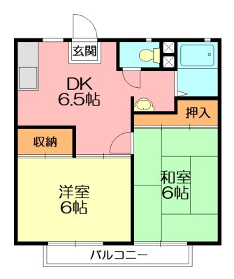 清山荘 202号室 間取り