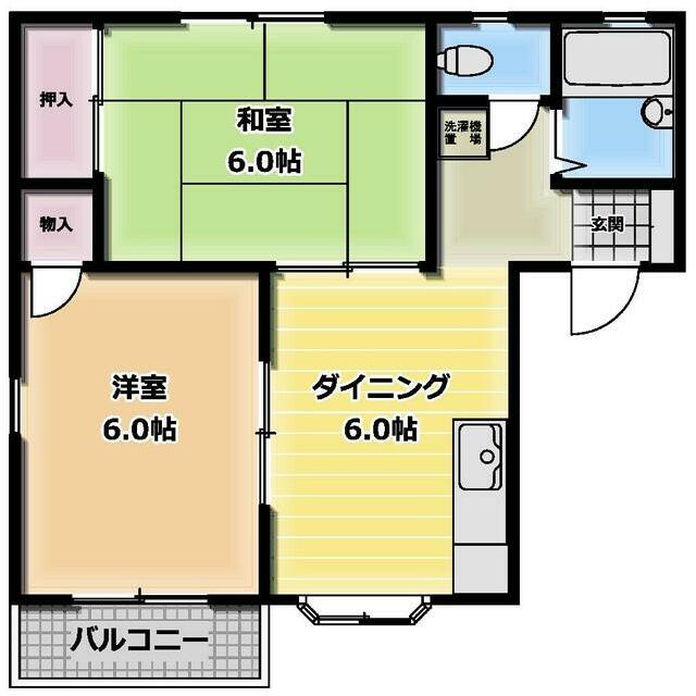 クローバーハイツＢ 205号室 間取り