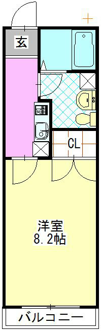 シェモア伊勢原 105号室 間取り
