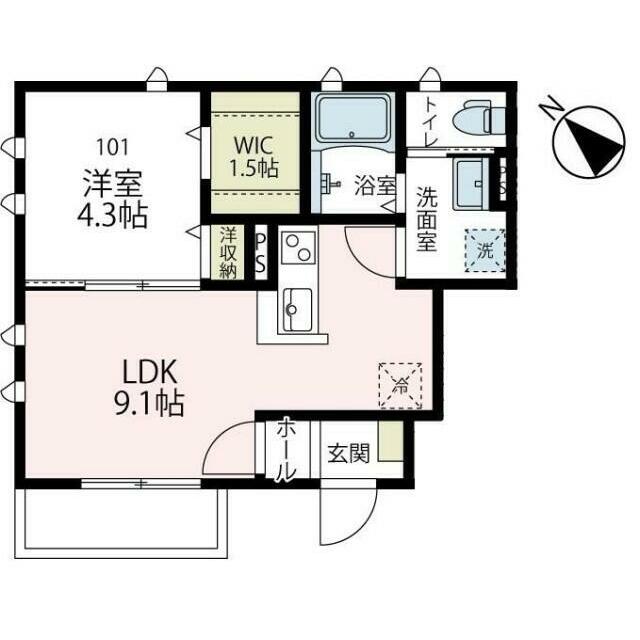 アネックス湘南 101号室 間取り
