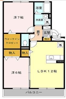 フェリーチェ石田 205号室 間取り