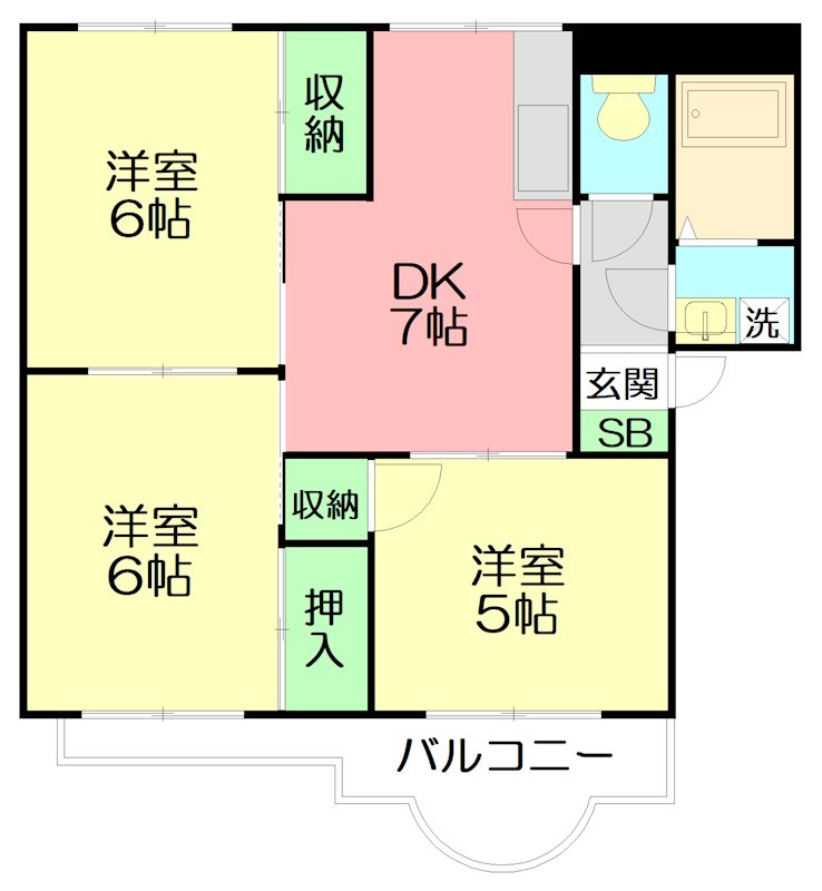 山本ハイツＣ 205号室 間取り