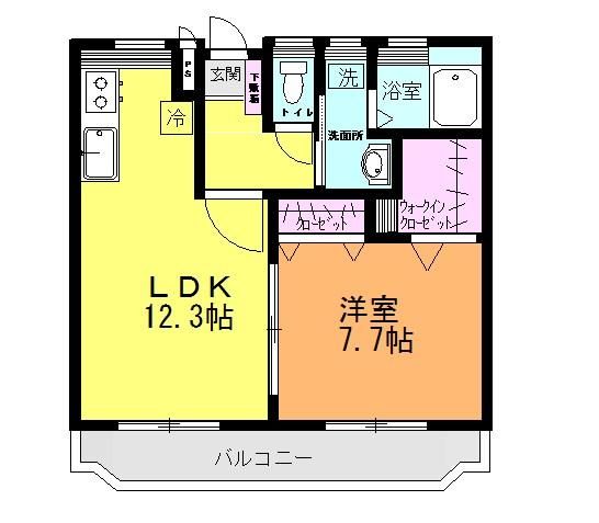 ルミエール 303号室 間取り
