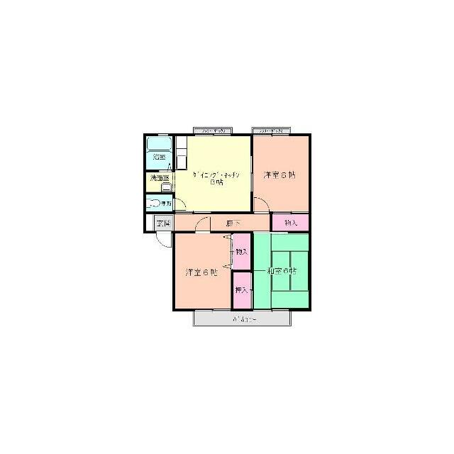 ルネッサンス 202号室 間取り