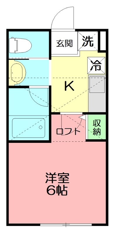 プリムヴェール 101号室 間取り