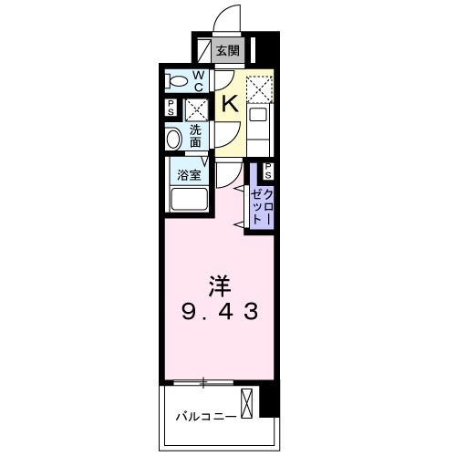 フィオーレ三の丸 103号室 間取り