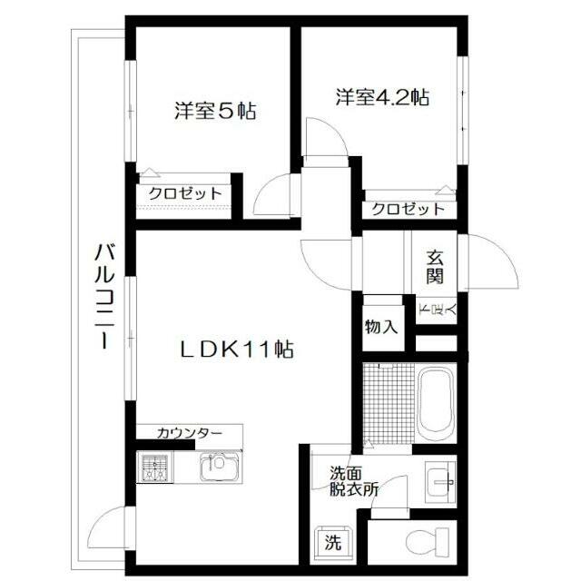 ベルコート 205号室 間取り