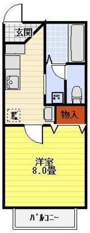 サンモリッツ 101号室 間取り