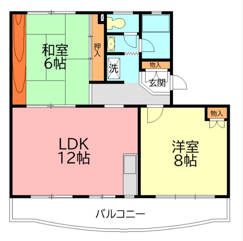 椿ハイツ 202号室 間取り