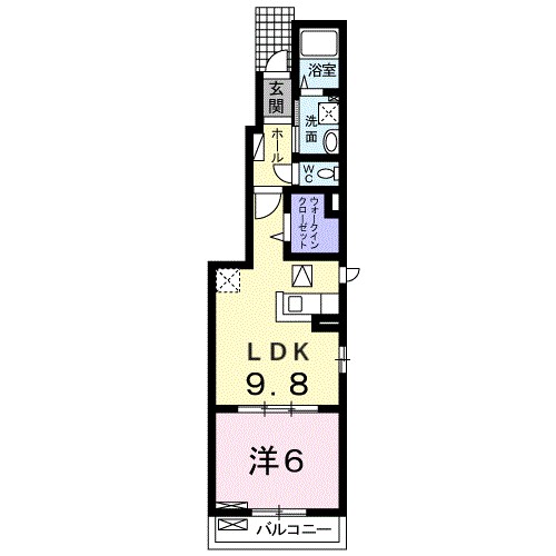 シャンフルール・アイ 101号室 間取り