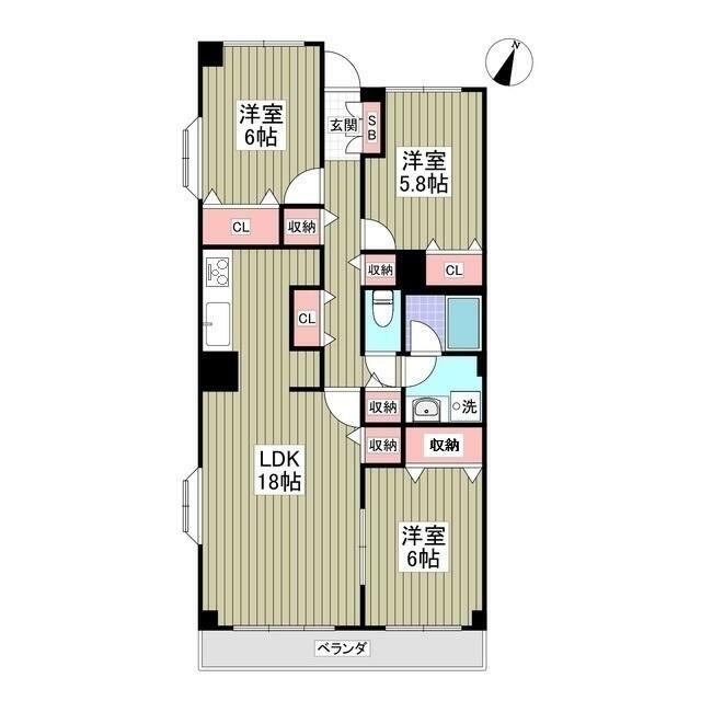 モンメール大磯 101号室 間取り
