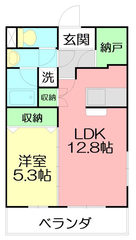 サン・パーシモン 203号室 間取り